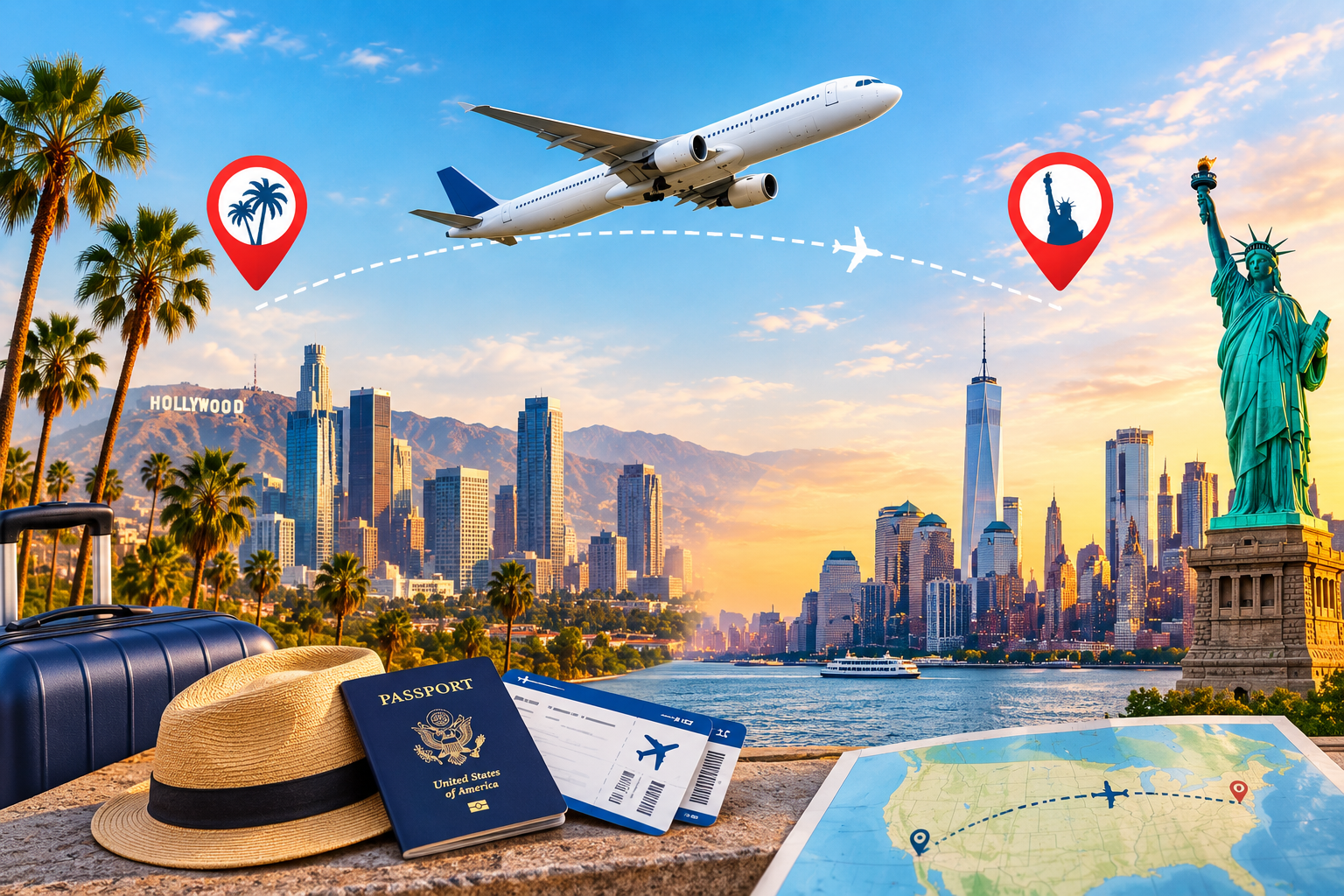 Flights from Los Angeles to New York: Guide & Tips